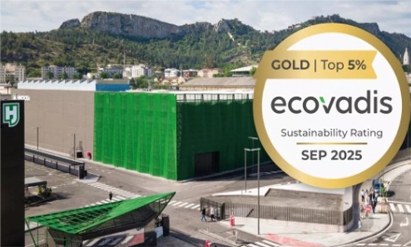 Hinojosa keeps the EcoVadis Gold medal for the fourth consecutive year, achieving 80 points in the 2025 assessment