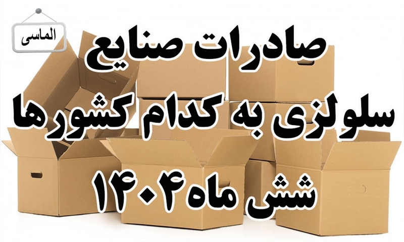 صادرات صنایع سلولزی در شش ماهه اول 1404 به کدام کشور ها بود ه است