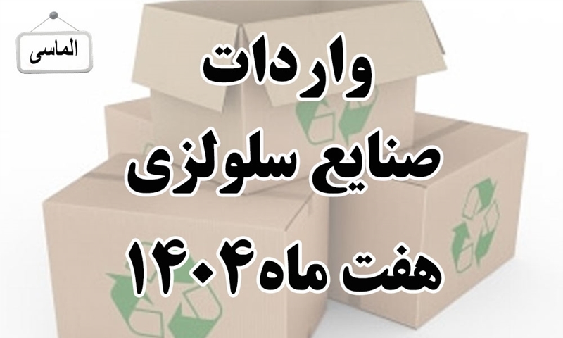 جمع واردات صنایع سلولزی در هفت ماهه 1404