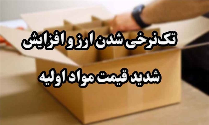 تک‌نرخی شدن ارز و افزایش شدید قیمت مواد اولیه