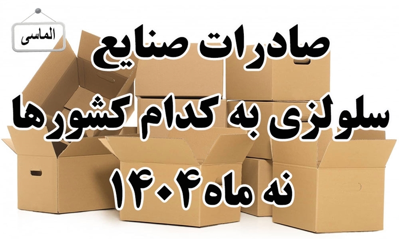 صادرات صنایع سلولزی در نه ماهه 1404به کدام کشور ها بوده است
