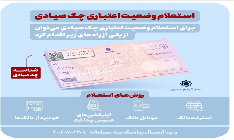 استعلام خودکار چک صیادی پیش از تائید در ۱۶ بانک فعال شد