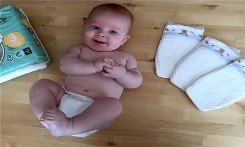Baby diapers became scarce, too.