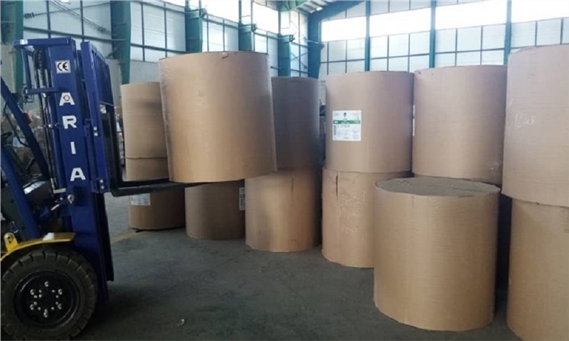 The first shipment of paper rolls arrives in the Caspian port from Russia