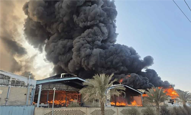 آتش‌سوزی شهرک صنعتی یزد تلفات جانی و مصدوم نداشت