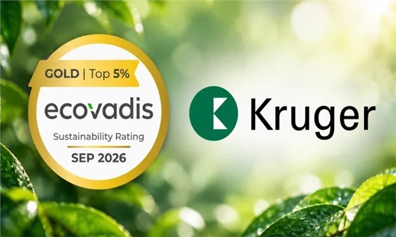 شرکت Kruger در میان ۲ درصد برتر شرکت‌های جهان از نظر ارزیابی پایداری EcoVadis قرار گرفت